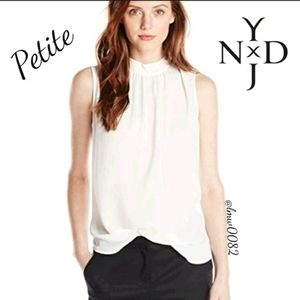 NYDJ petite sleeveless shell high neck blouse NWT